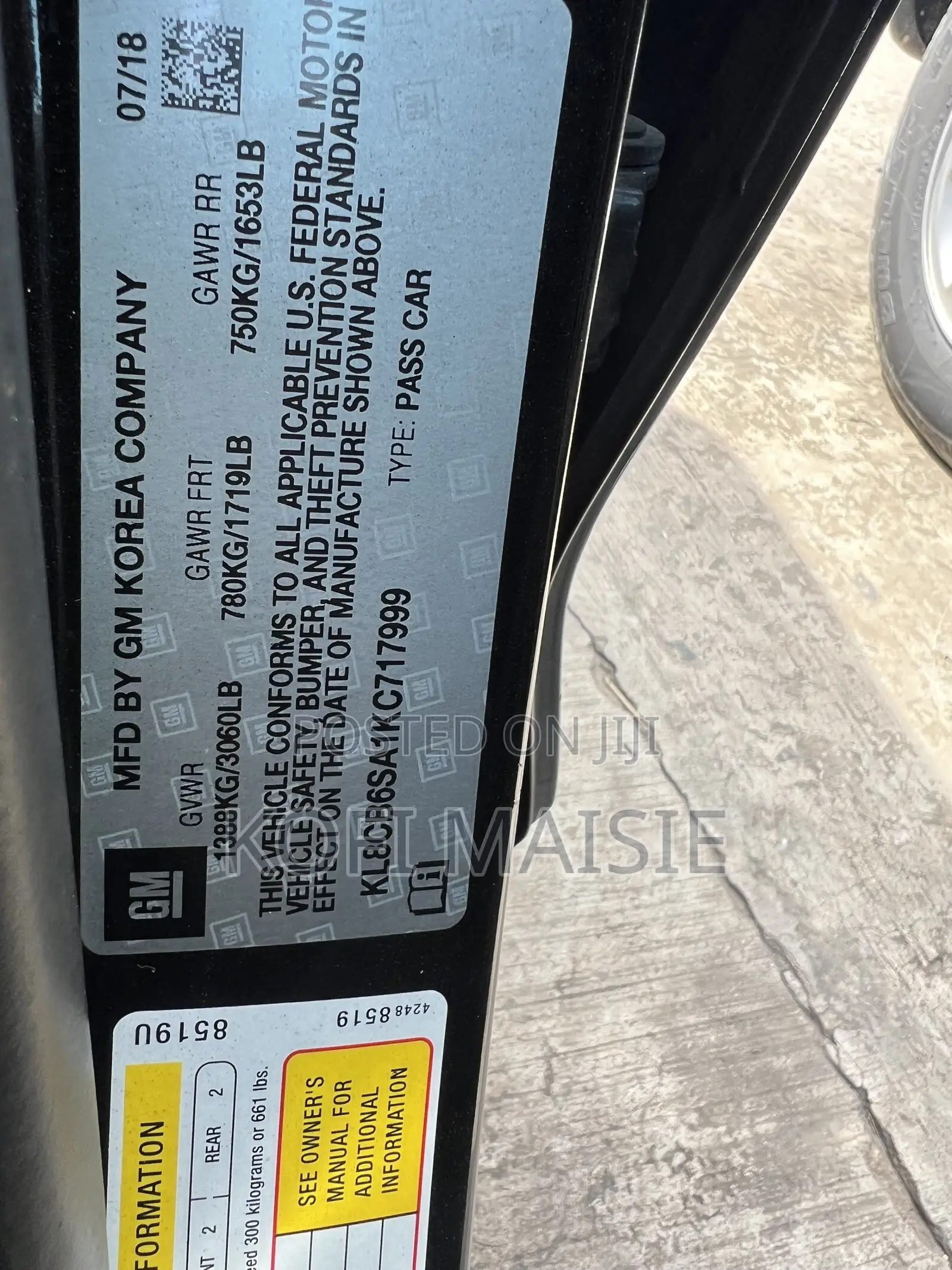 Chevrolet Spark 2018 Black