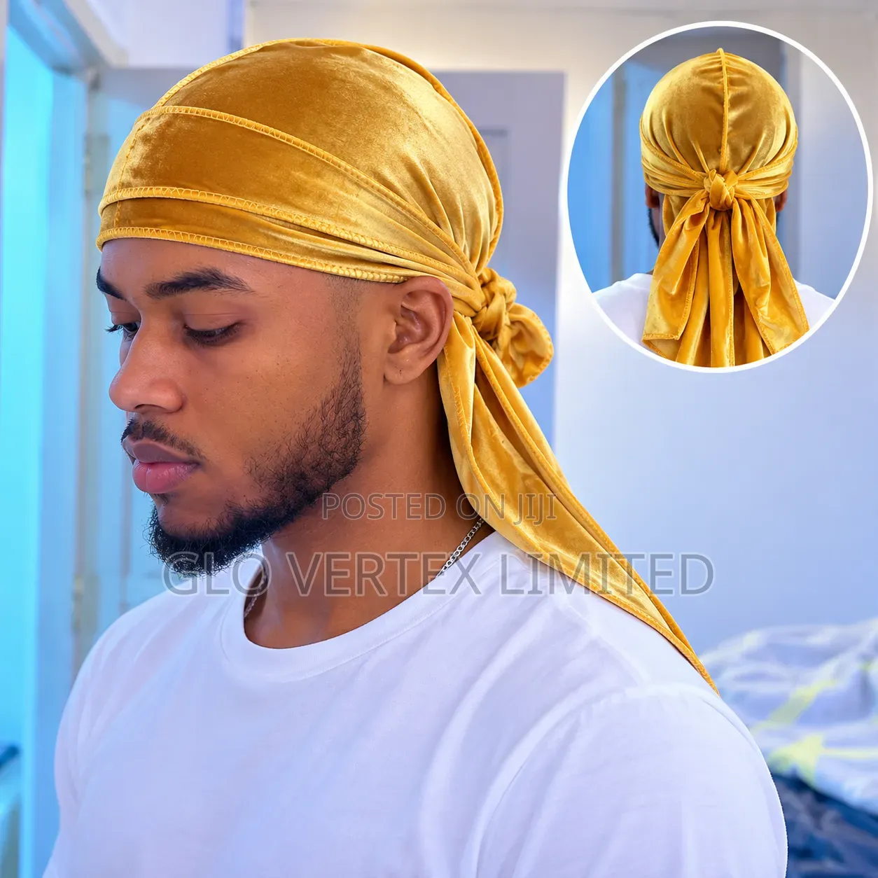 Premium Velvet Durag – Extra Long Tail, 360 Waves