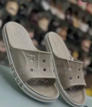 Crocs Bayaband Slide Back and Cream