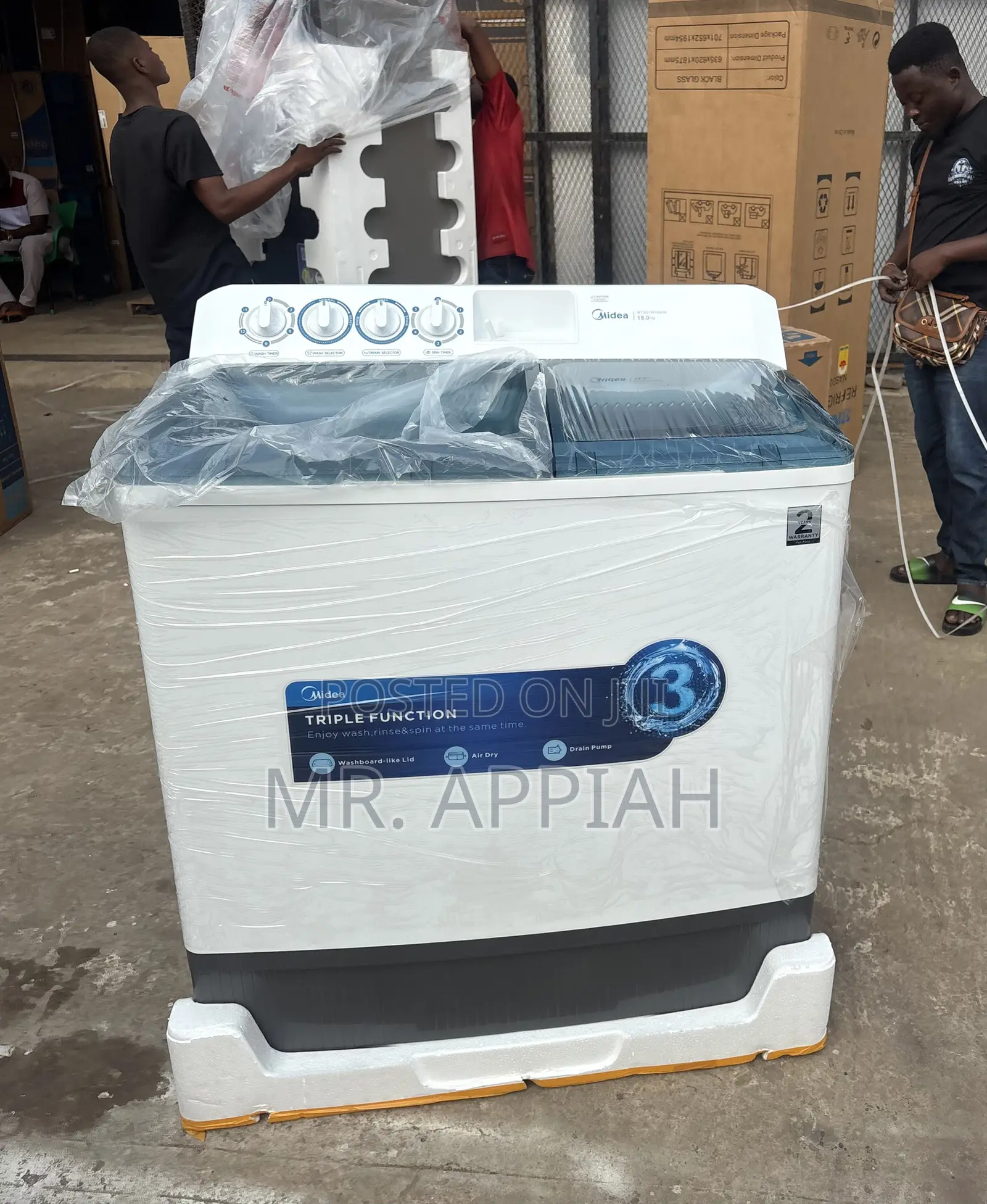 Quality Laundry Midea 18kg Semi-Auto Washing Machine(Top Load)