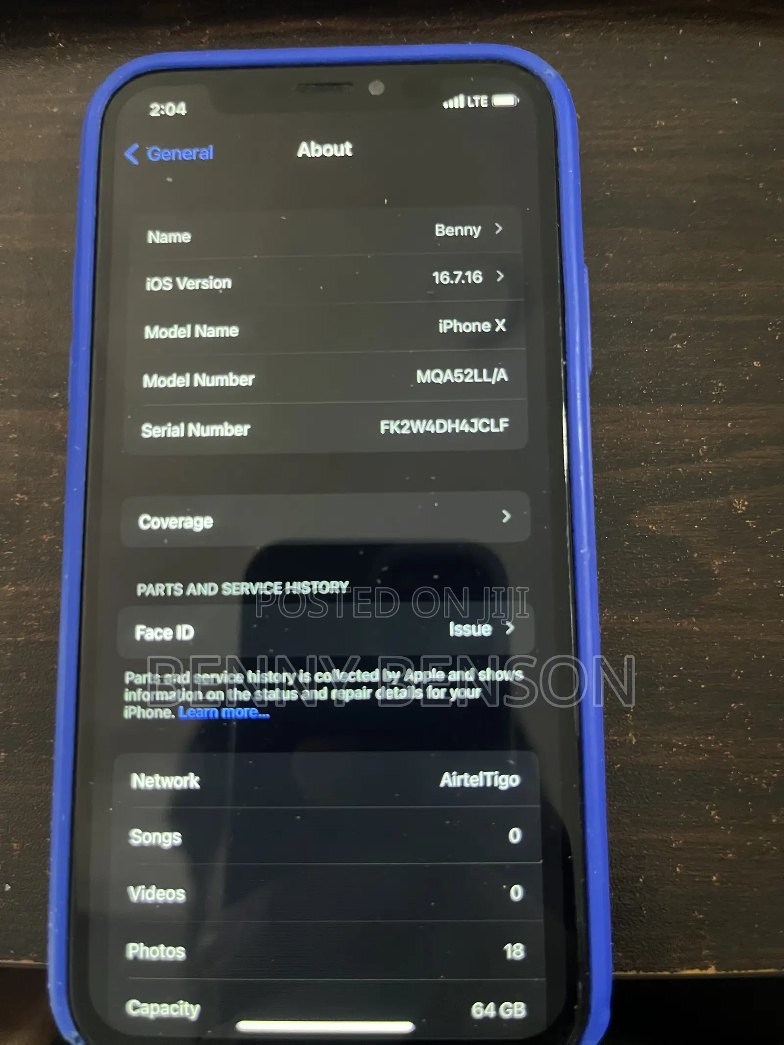 Apple iPhone X 64 GB Black