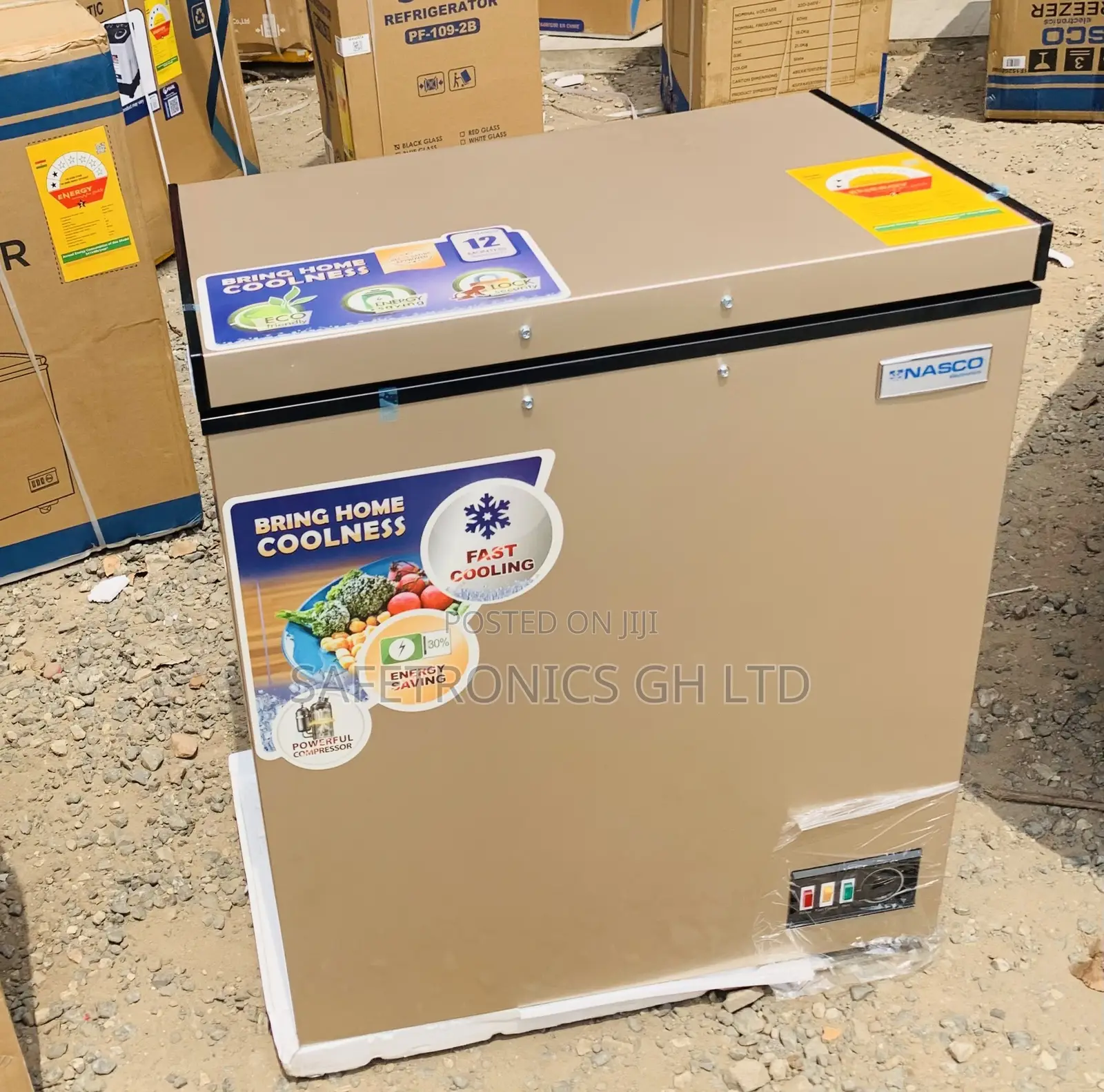Get Nasco FreezeFusion 150 Liters 1 Door Nas200fl Freezer (Gold)