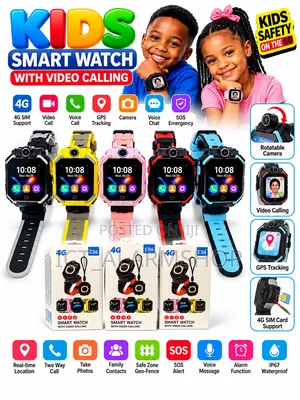 Kids 4G Smart Watch With Video Calling, GPS Tracking & SOS