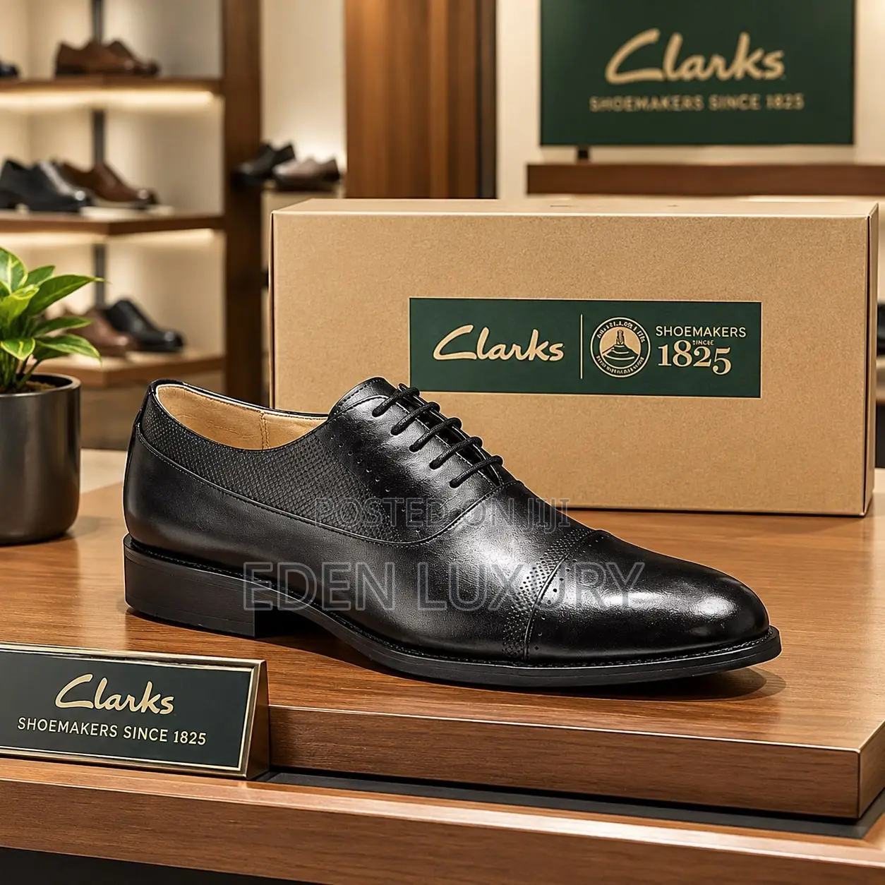 Clarks-Style Men’s Formal Leather Shoes – Lace-Up Oxford Dress Shoes