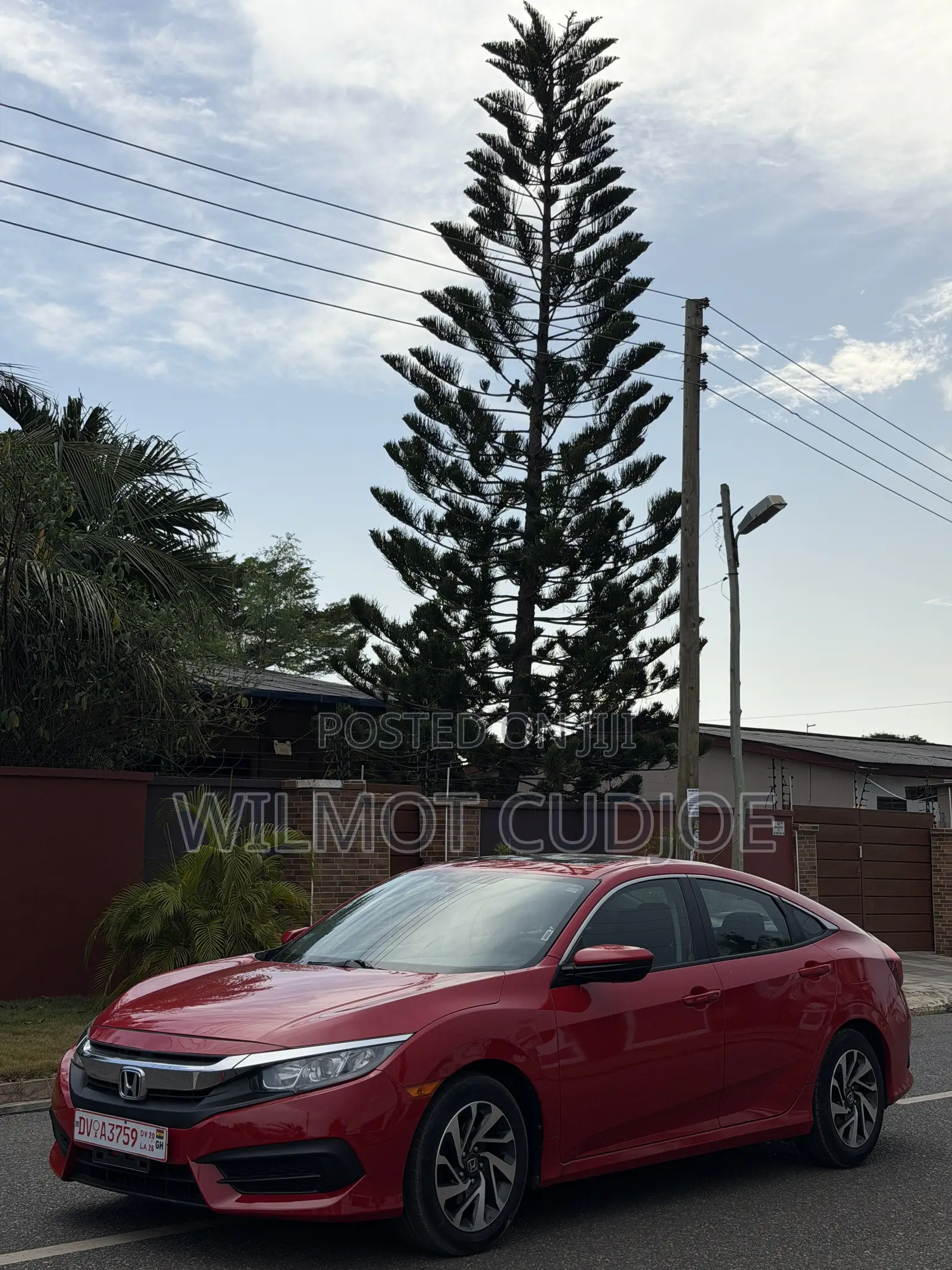 Honda Civic EX 4dr Sedan (2.0L 4cyl) 2017 Red