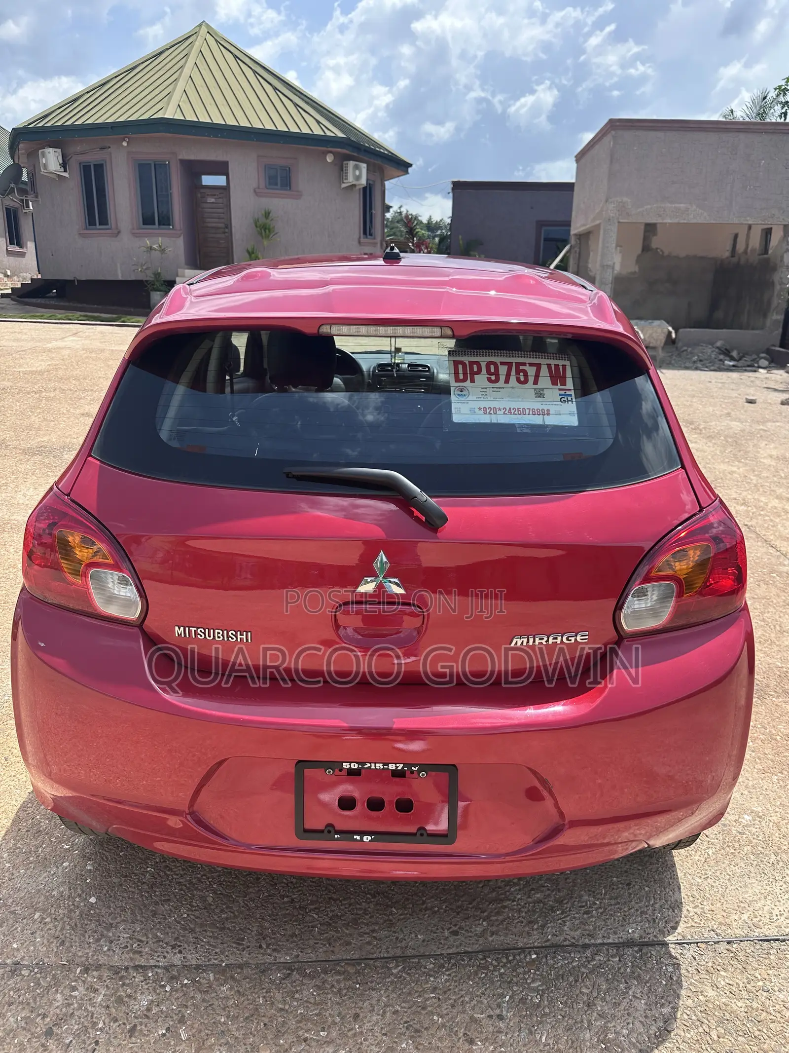 Mitsubishi Mirage DE 4dr Hatchback (1.2L 3cyl CVT) 2015 Red