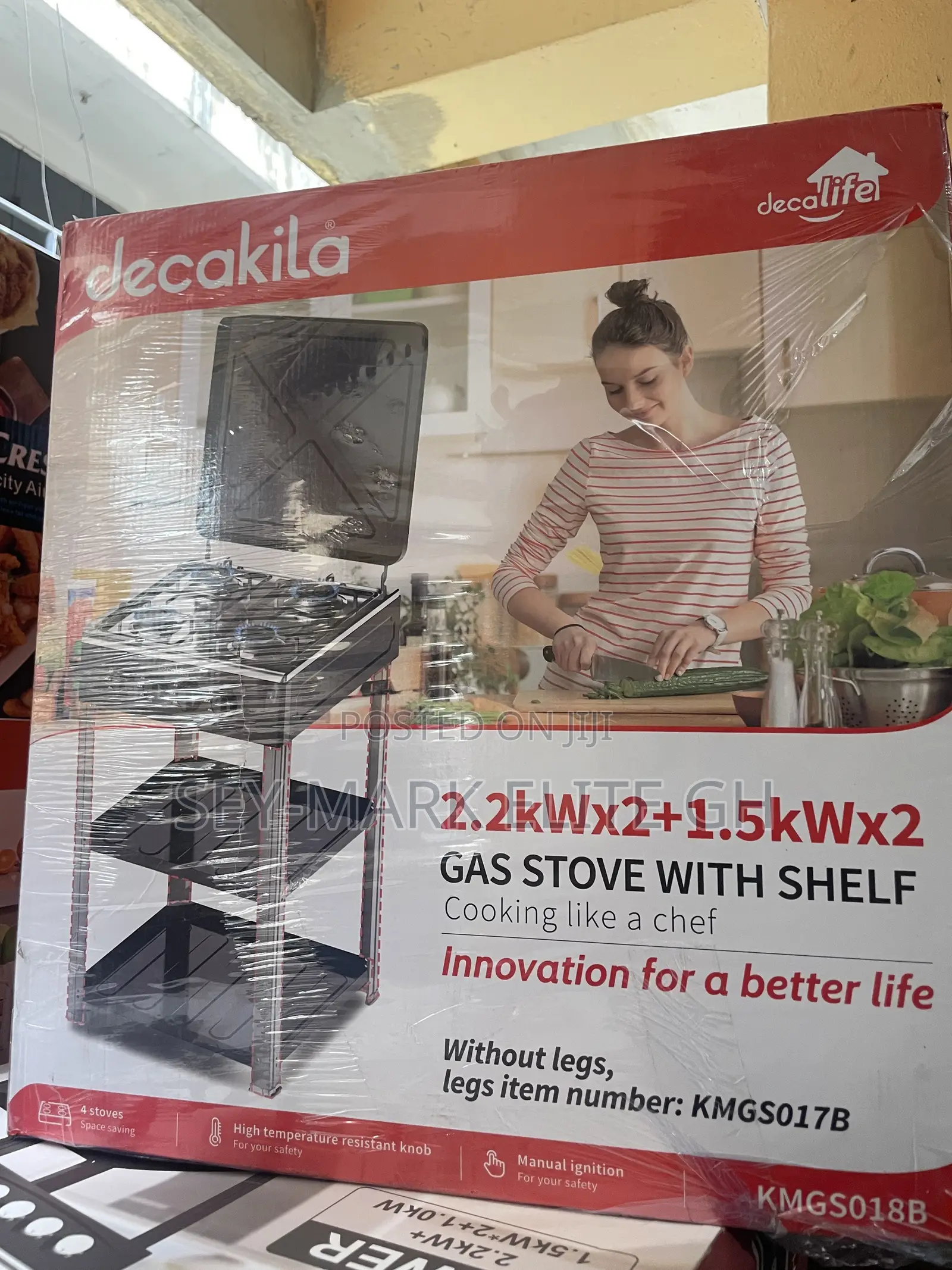 Decakila 4 Burner Gas Standing Stove