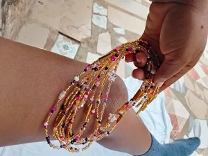 Luxury Multicolour Waist Beads | Pink, Black, Burgundy, Gold & Yellow