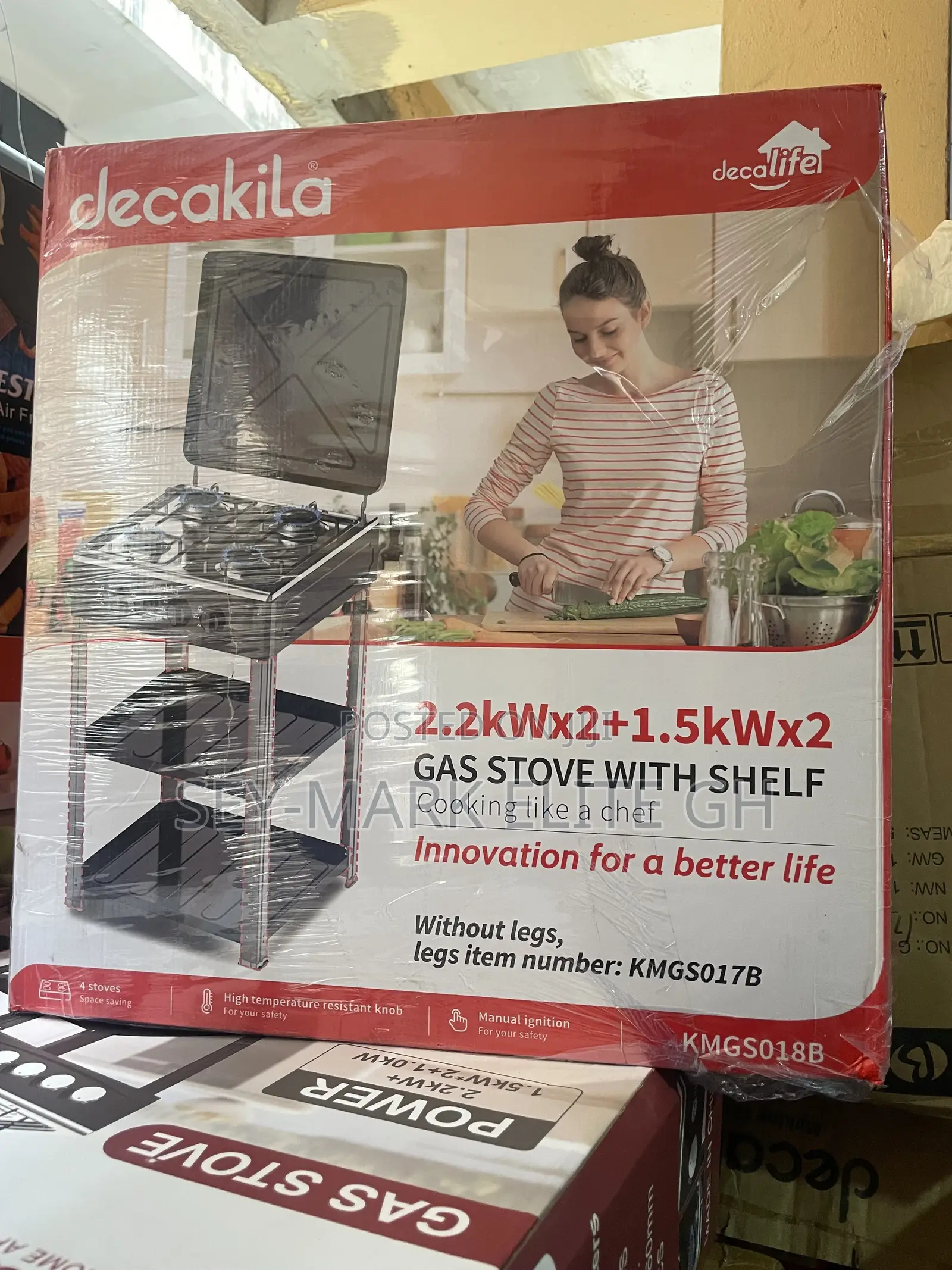 Decakila 4 Burner Gas Standing Stove
