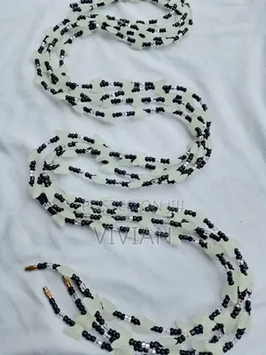Black Waist Beads With Glow-in-the-Dark Butterfly | MAV Body Beads