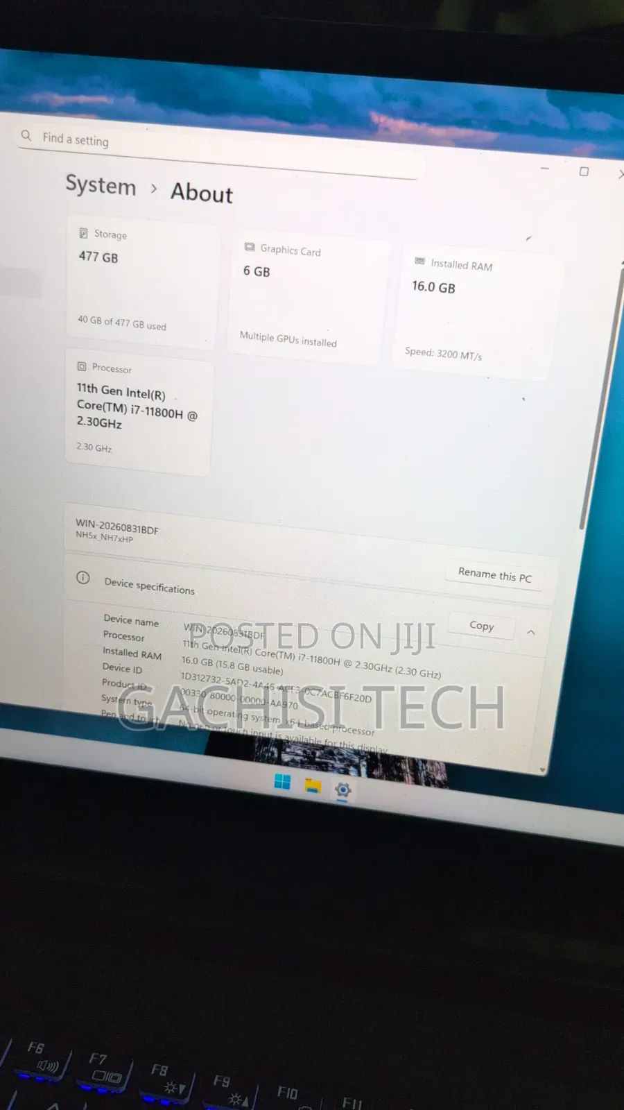 Laptop 16GB Intel Core i7 HDD 512GB