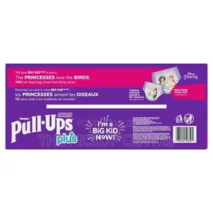 Huggies Pull-Ups Plus Training Pants for Girls, 3t-4t 15-18 Kg)