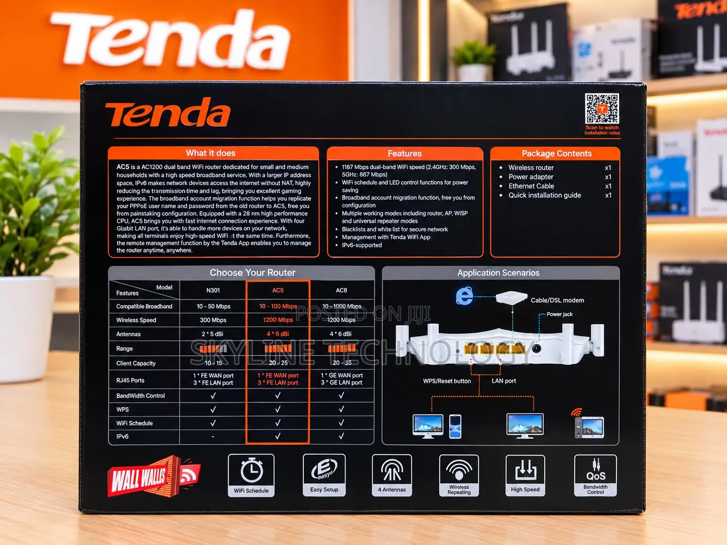 Tenda AC1200 (AC5) Dual BAnd Wireless Repeater and Access Point