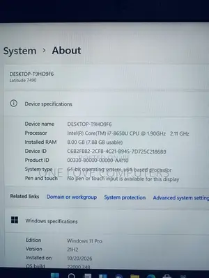 Laptop Dell Latitude 7490 8GB Intel Core i7 SSD 256GB