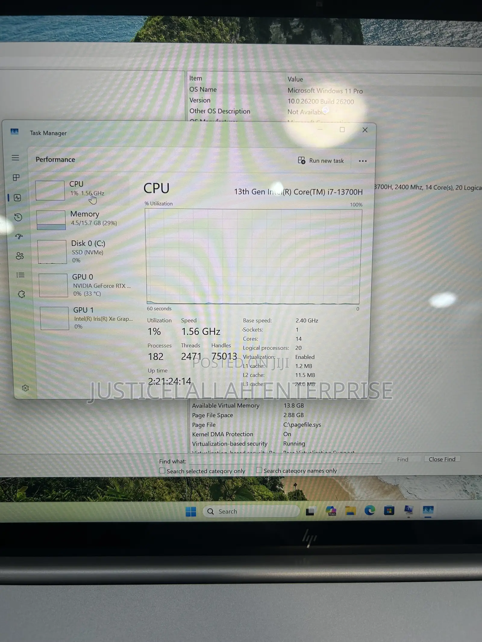 Laptop HP Envy 16 Gaming 16-h1023dx 16GB Intel Core i7 SSD 1T