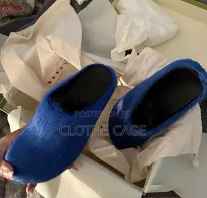 Marni Fussbett Sabot Calf-Hair Mules