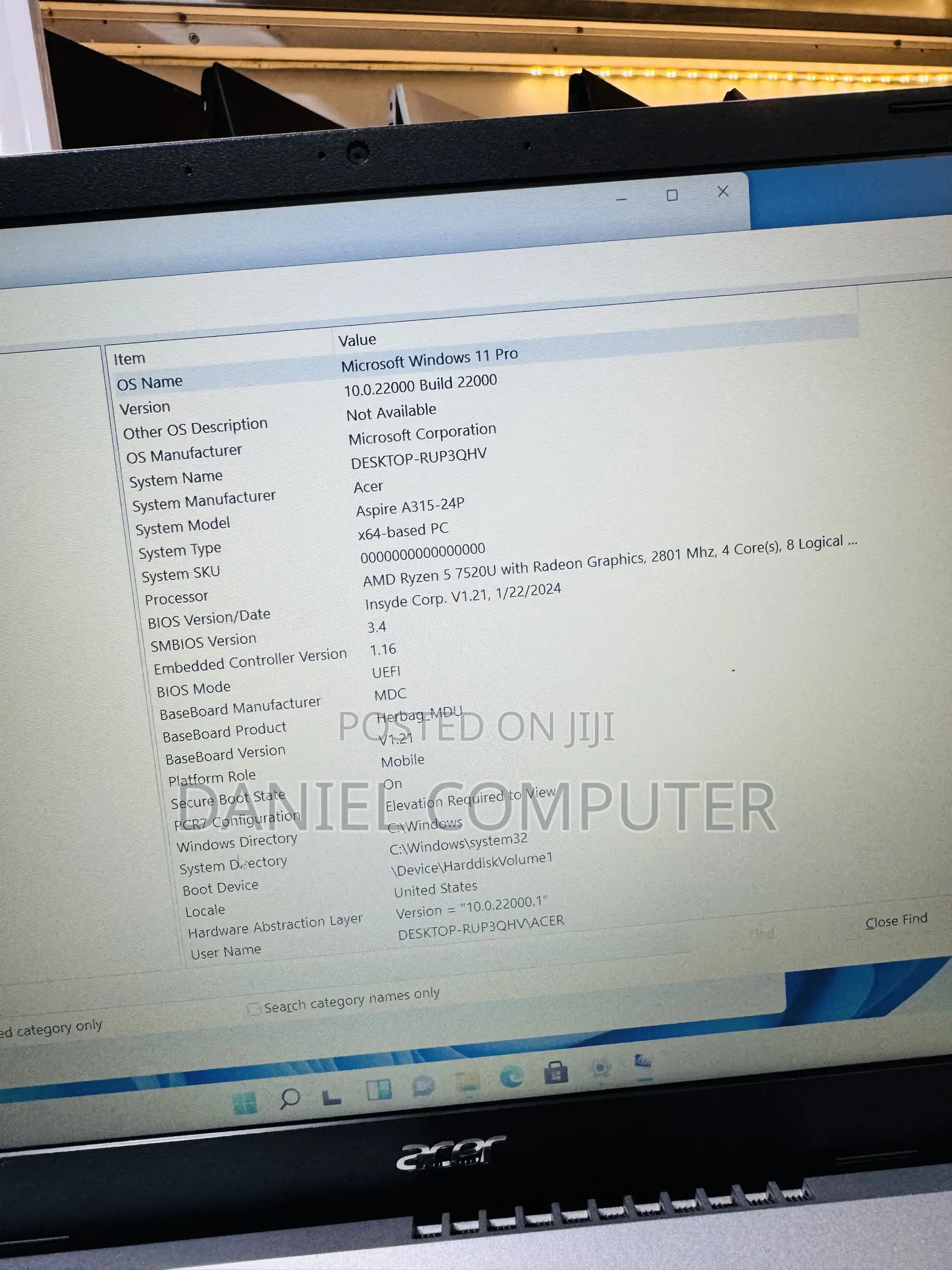 Laptop Acer Aspire A315 52 8GB Intel Core i5 SSD 512GB