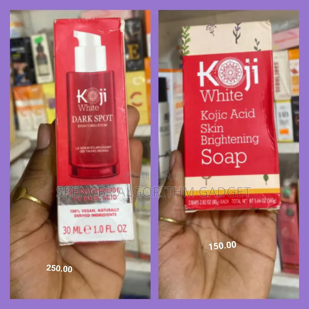 Koji White Kojic Acid Skin Brightening Soap/Dark Spot Correcting Serum