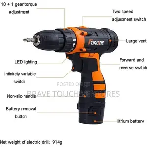 12V Cordless Power Electric Drill
