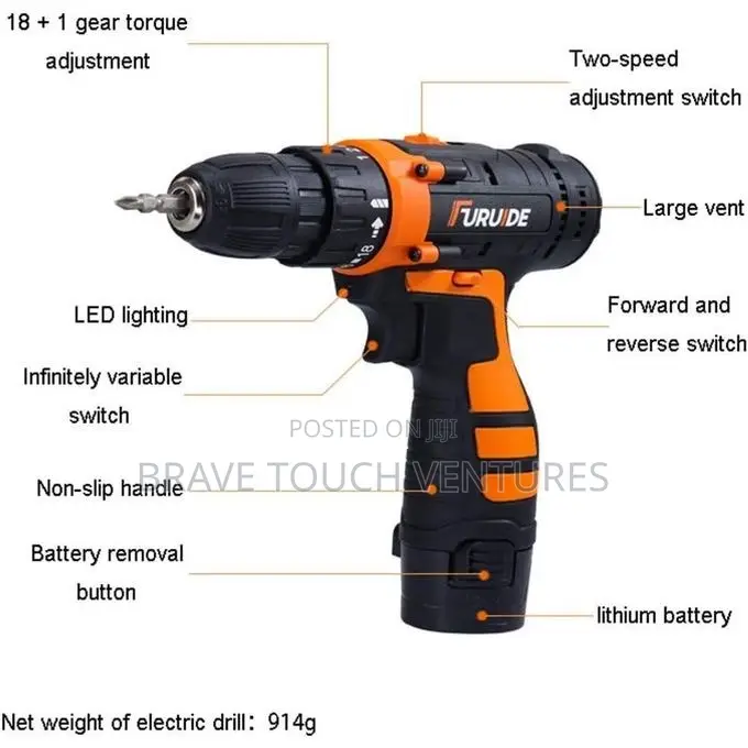 12V Cordless Power Electric Drill