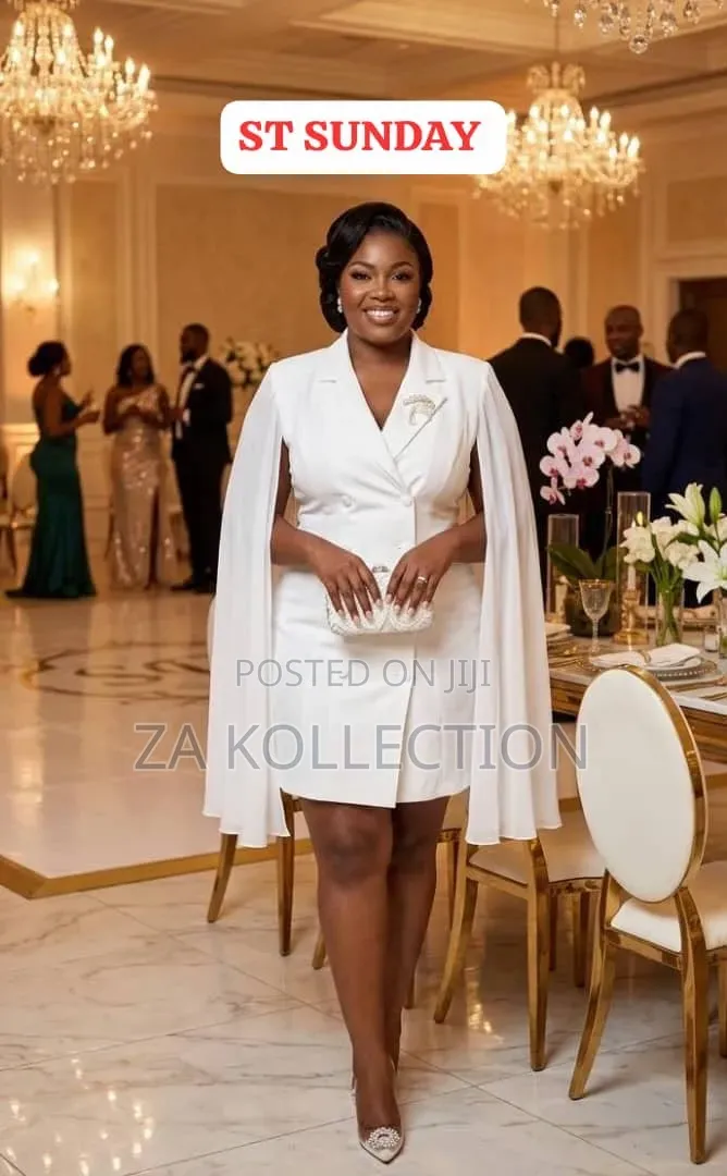Ladies White Party Dress