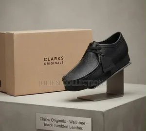 Original Clarks Wallabees PU Leather Black