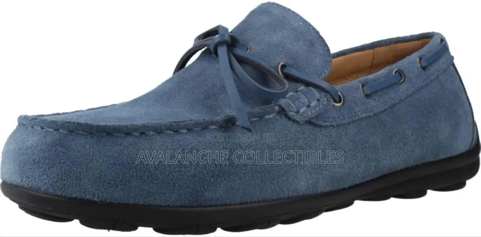 Geox Spheric a EC 16 Suede Blue Loafers Sizes 43 , 44 and 45