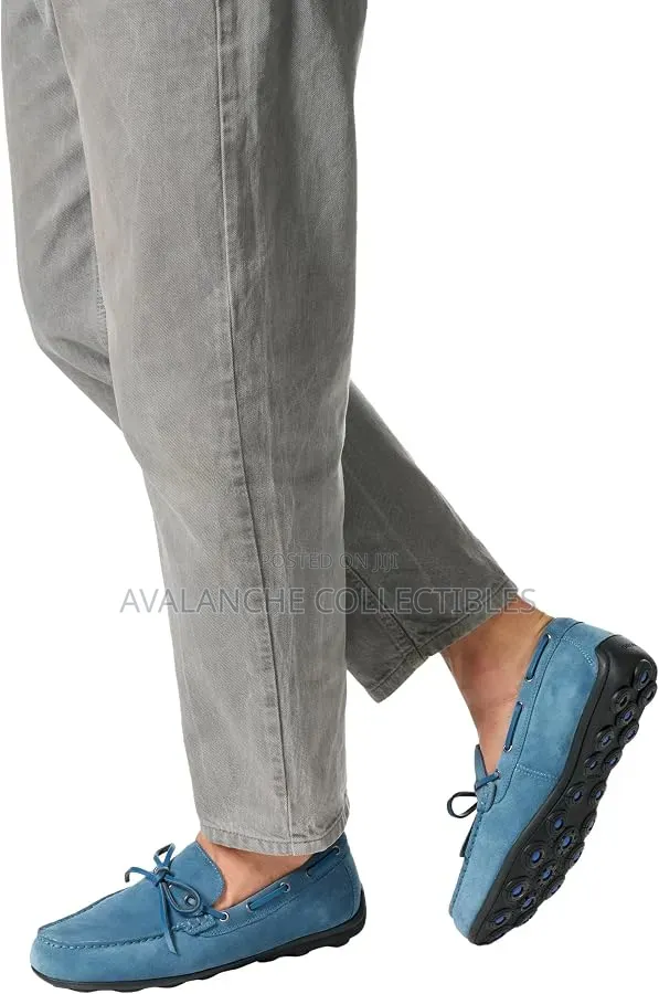 Geox Spheric a EC 16 Suede Blue Loafers Sizes 43 , 44 and 45