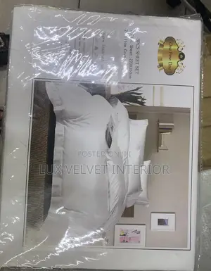 White Bedsheet Set - 1 Flat Sheet + 2 Pillow Covers