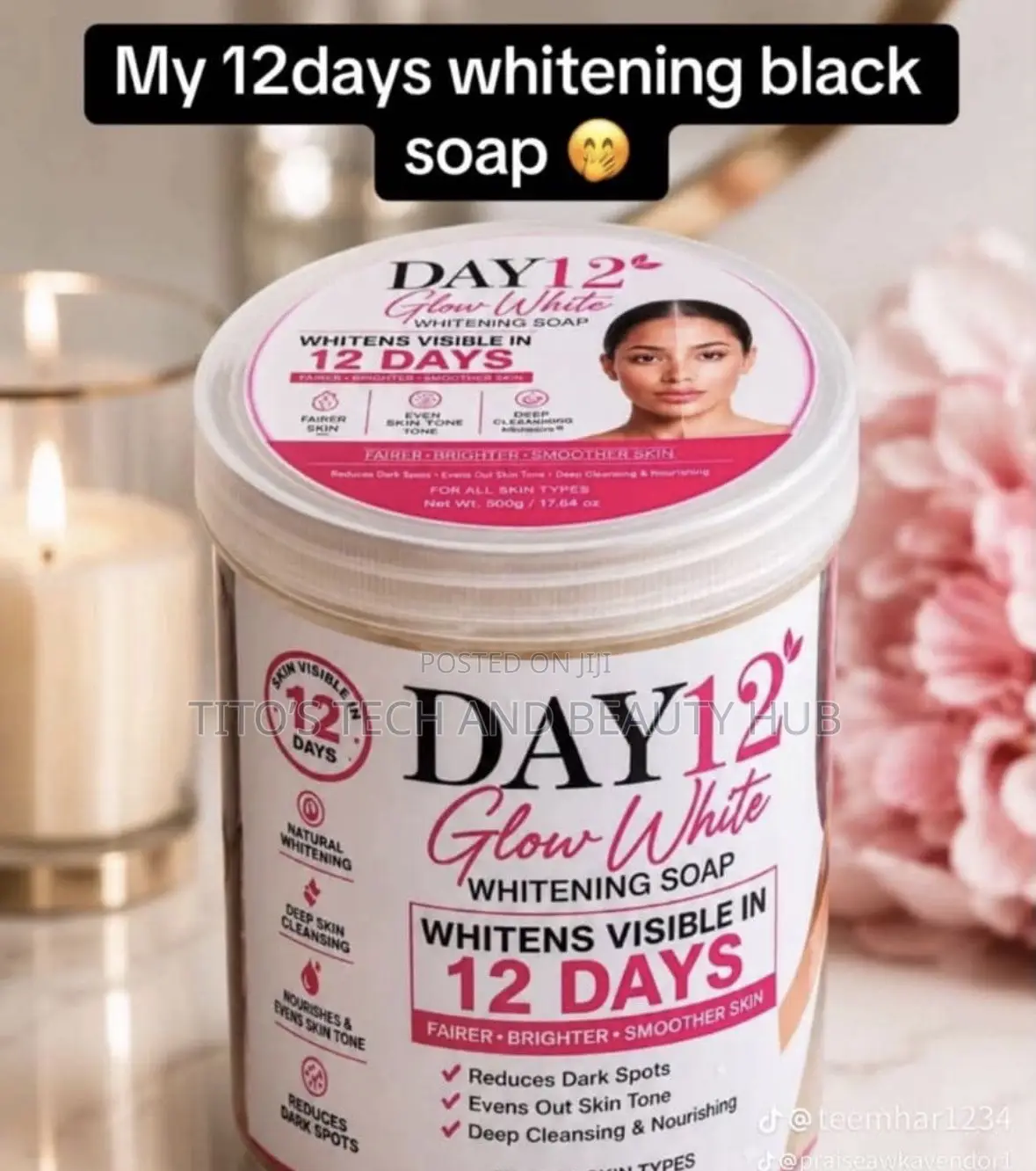 Day 12 Glow White Black Soap