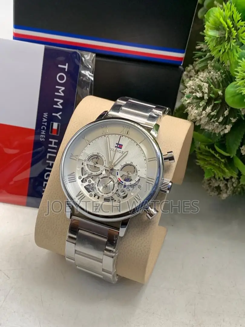 Tommy Hilfiger Silver Skeleton Luxury Watch