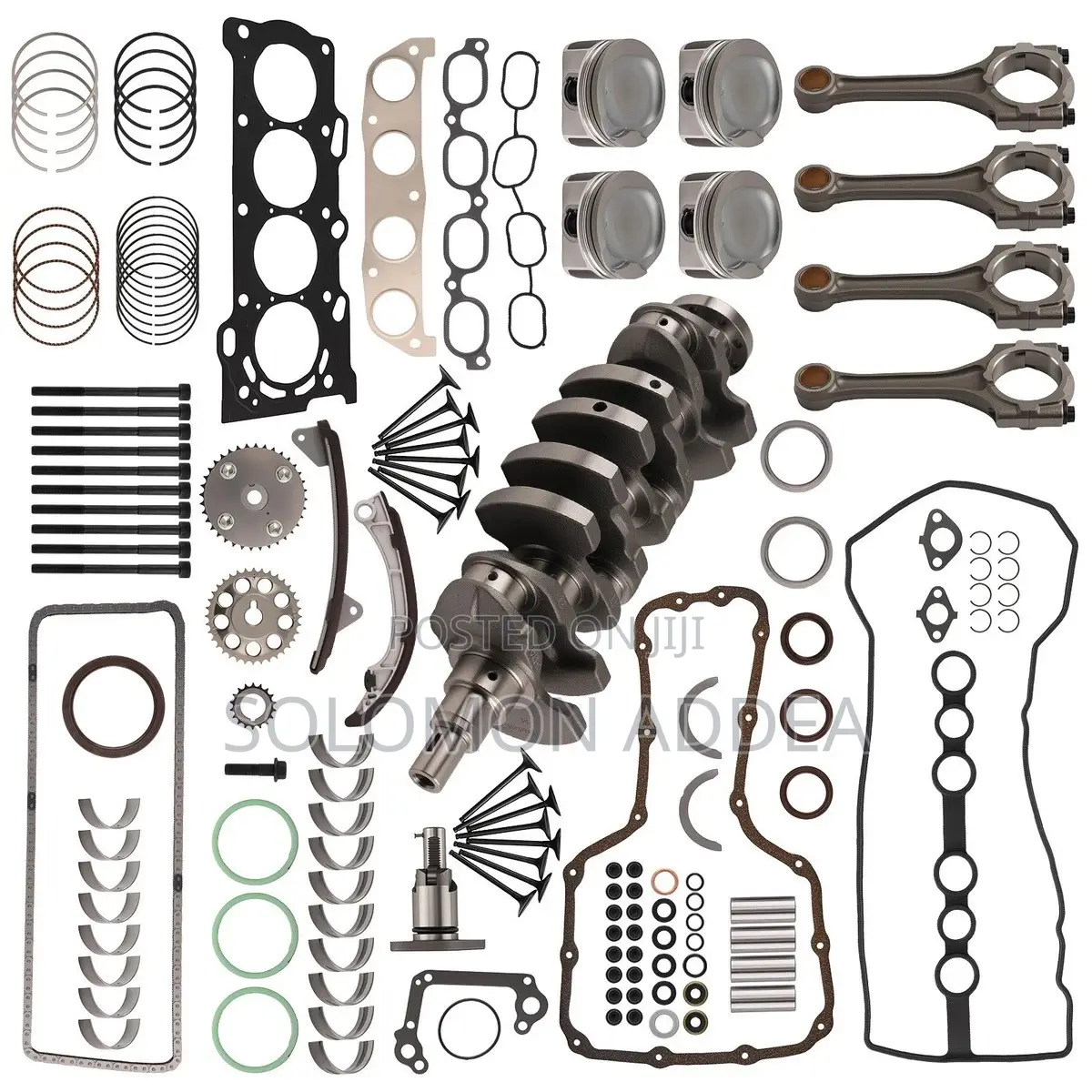 Engine Rebuild/Piston Timing Chain Kit Crankshaft Valve Rings Oilpumps