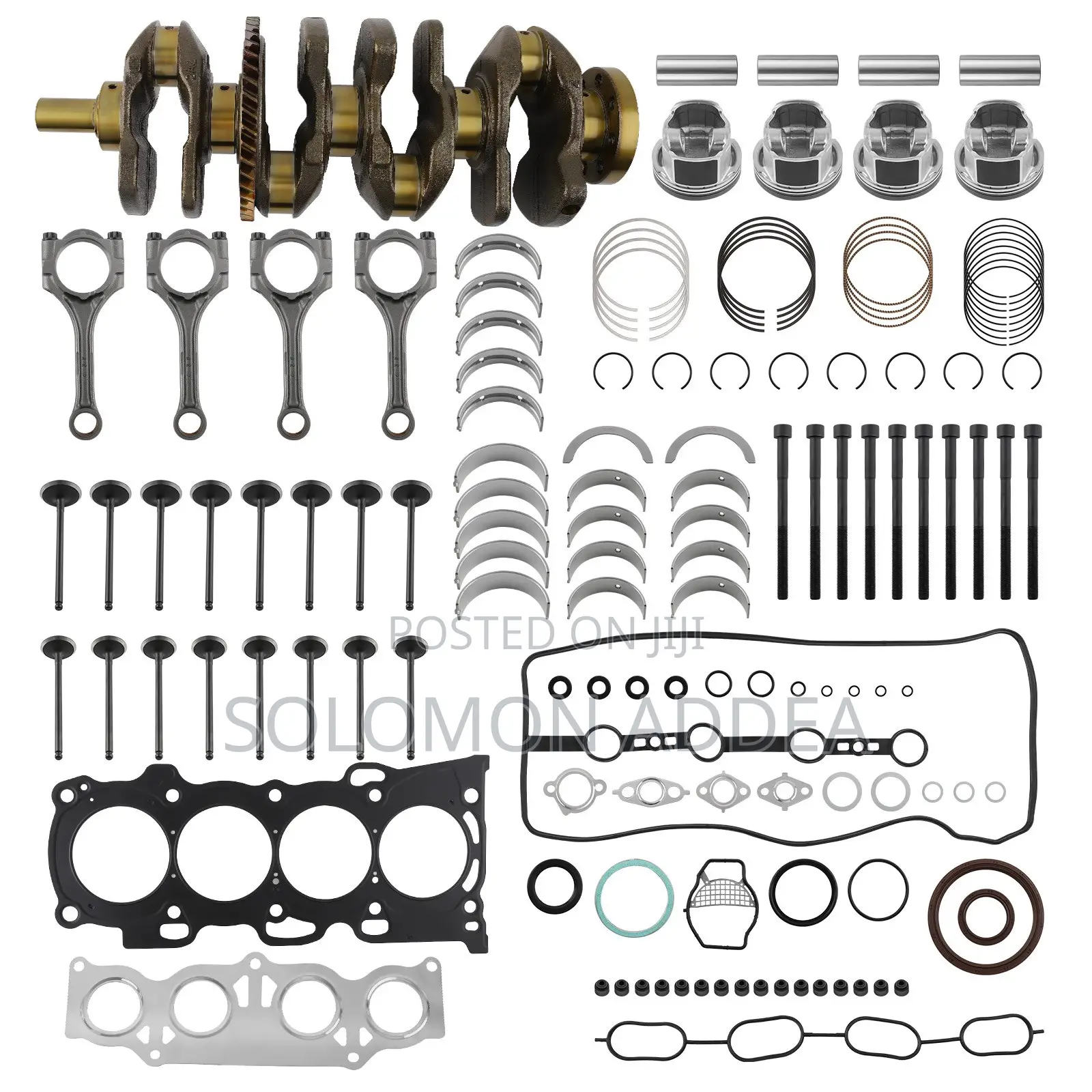 Engine Rebuild/Piston Timing Chain Kit Crankshaft Valve Rings Oilpumps