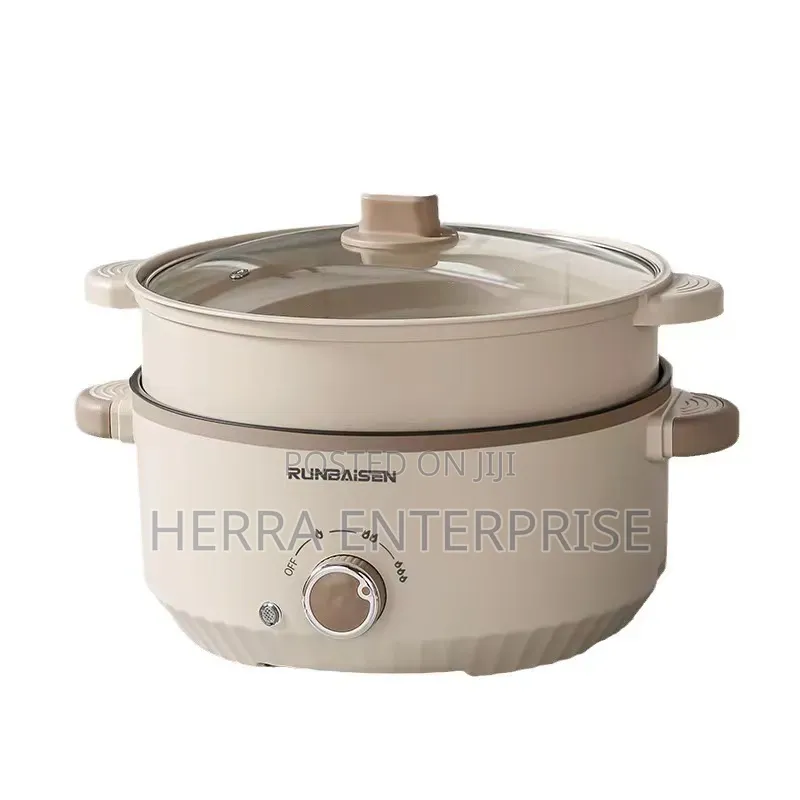 Runbaisen Multifunctional Non-Stick Electric Cooking Pot With Steamer