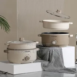Runbaisen Multifunctional Non-Stick Electric Cooking Pot With Steamer