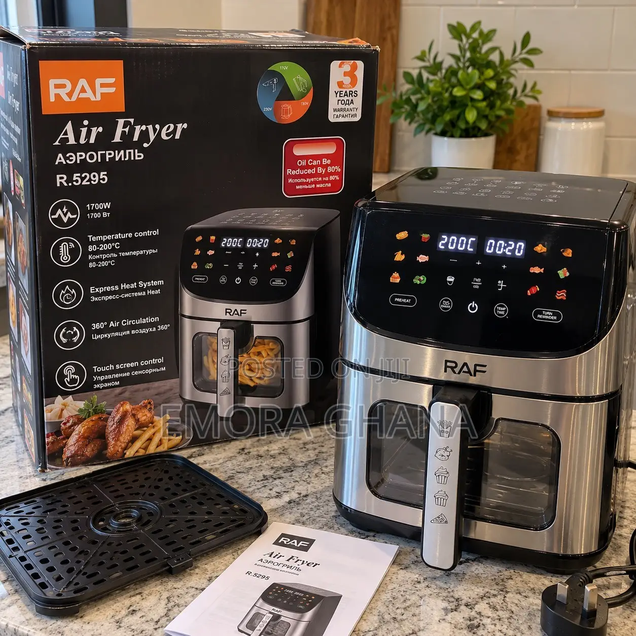 RAF 8L Smart Air Fryer With WiFi and Touch Screen