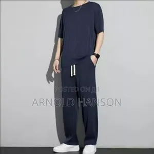 2-Piece Men's Casual Outfit - Trouser & Shirt Set