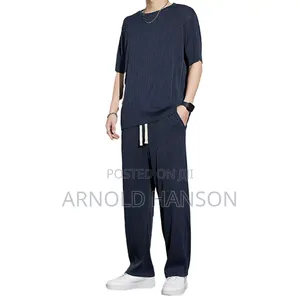 2-Piece Men's Casual Outfit - Trouser & Shirt Set