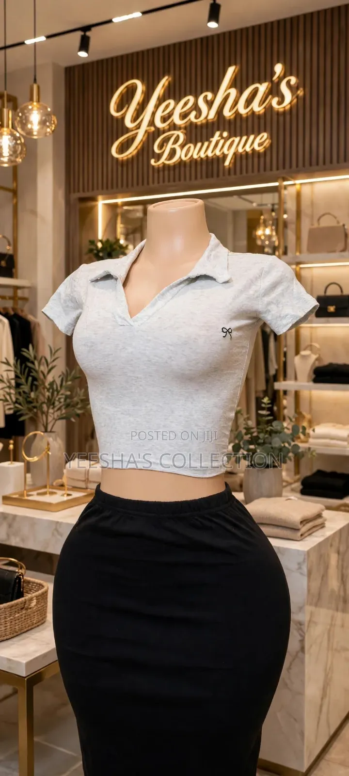 The Crop Tee That Goes With Everything Yeesha’S “Clean Crop Tee”