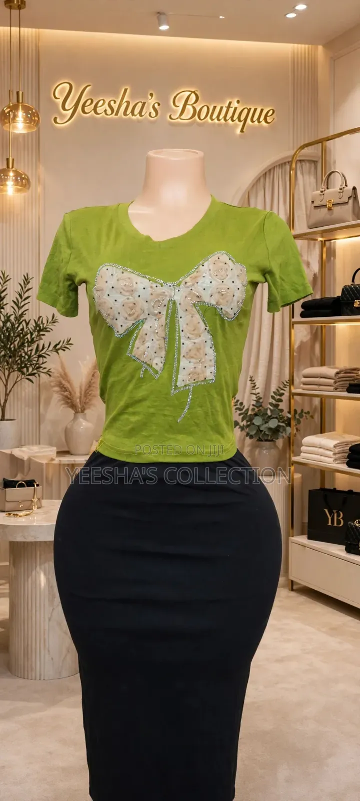 The Crop Tee That Goes With Everything Yeesha’S “Clean Crop Tee”