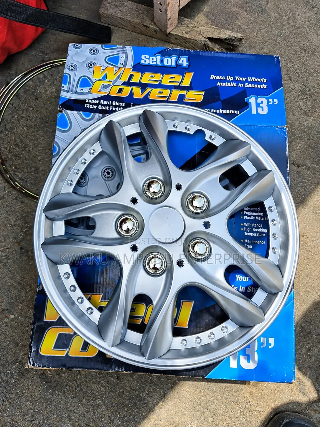 13-Inch Premium Silver Wheel Covers – Set of 4