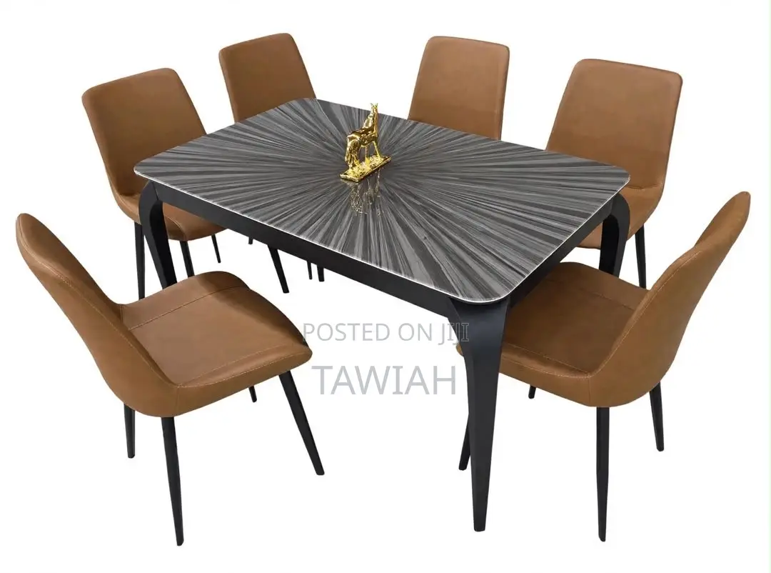 Blue Marble Dining Table With 4 Chairs Available for Sale