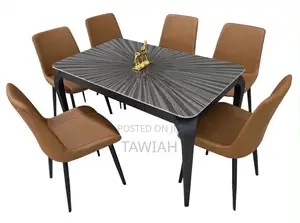 Blue Marble Dining Table With 4 Chairs Available for Sale