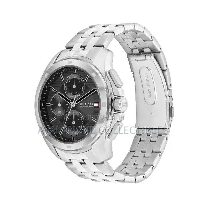 Tommy Hilfiger Walker Chronograph Silver Tone Gent's Watch 44mm Case
