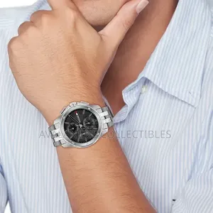 Tommy Hilfiger Walker Chronograph Silver Tone Gent's Watch 44mm Case