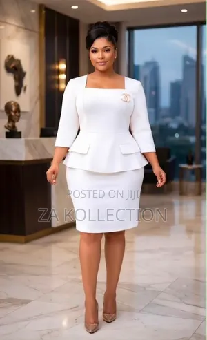 Women's White Dress With Smaller Bowtie Patterns for Weddings