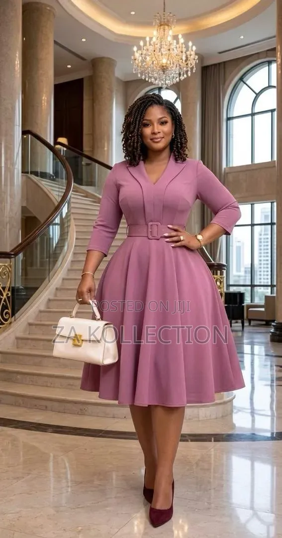 Ladies Office Dress(Mauve)