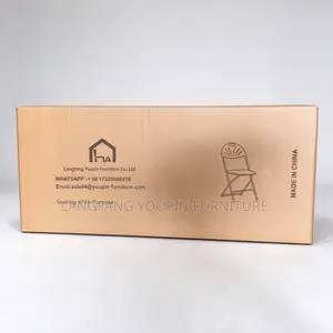 Ghana Stock Fan-Back Heavy Duty Plastic Folding Chair