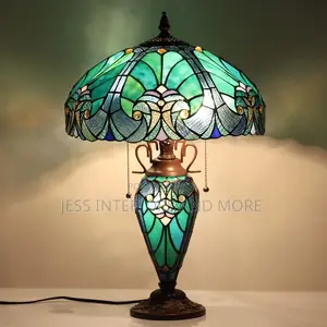 Table Lamp -Antique Tiffany Stained Glass Lamp