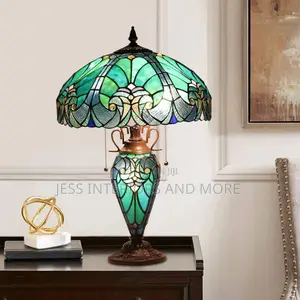 Table Lamp -Antique Tiffany Stained Glass Lamp